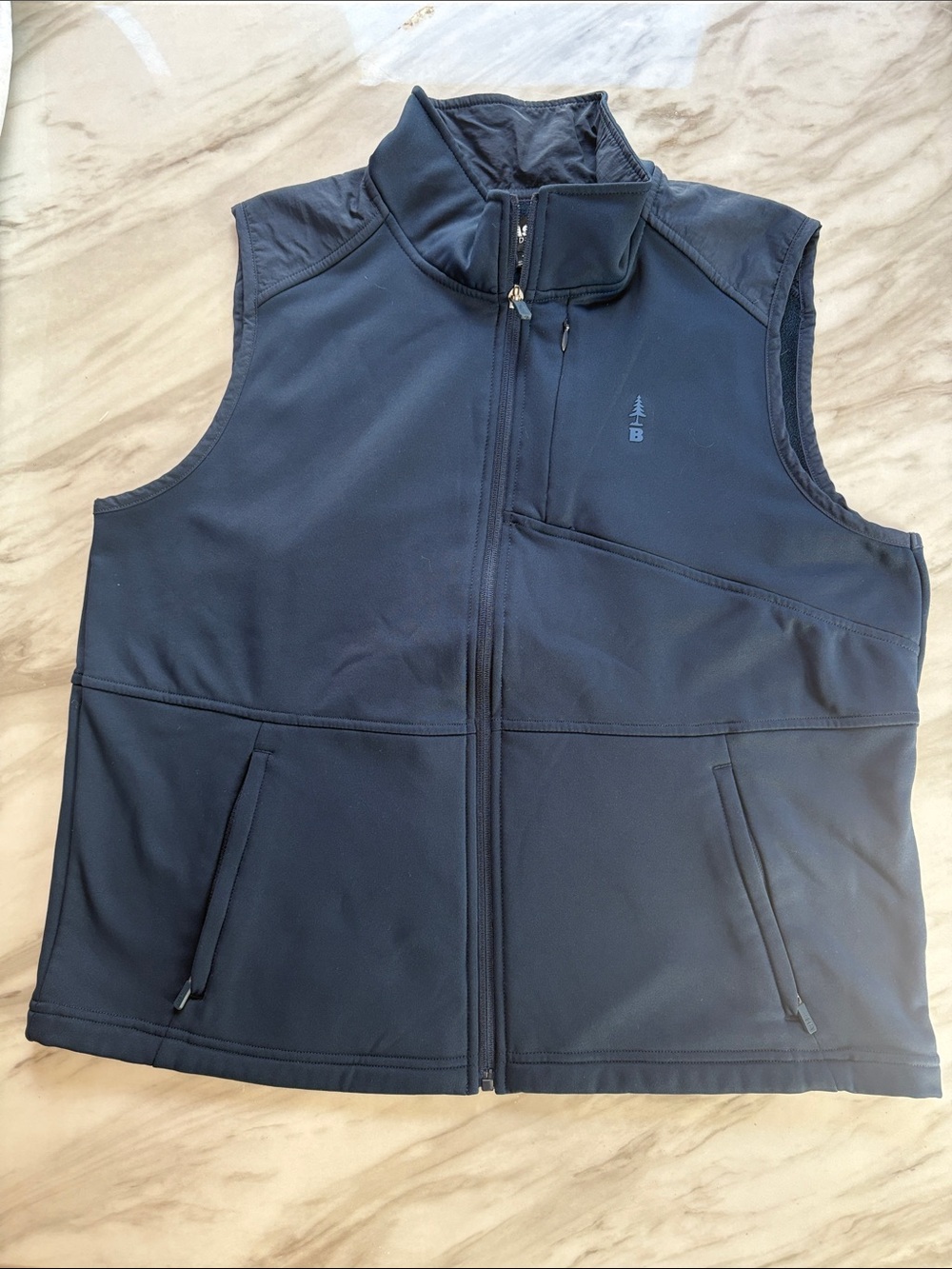 Bass Women's Navy Softshell Vest with Zip Pockets